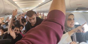 Palestinians in plane