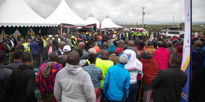 President William Ruto addressing workers and Kenyans at the Naivasha Special Economic Zone on January 13, 2023. 