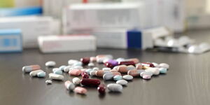 Image of generic drugs on a counter