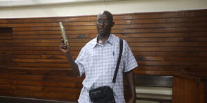 George Mwaura, a former co-preacher at Paul MacKenzie's Good News Church, testifies at the Mombasa High Court on December 11, 2025.