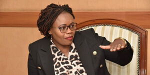 Githunguri MP Gathoni Wa Muchomba at a meeting in February 27, 2023