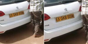 A photo collahe of an EX-GK vehicle captured parked by the roadside on May 23, 2023.