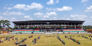 A photo of the Masinde Muliro Stadium in Bungoma County.