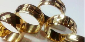 Gold rings by Nagin Pattni jewelry shop