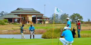 Golfers at a Golf course in Kenya