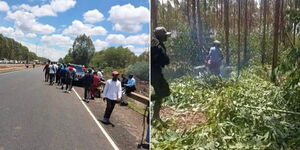 Screengrab images of unknown individuals accessing Kenyatta family land on March 27, 2023.