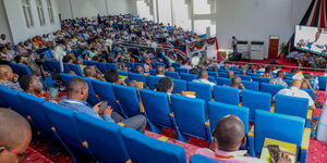 Government officials attending the Regulatory Authorities and Agencies conference at the Kenya School of Government, Mombasa on April 12, 2024.