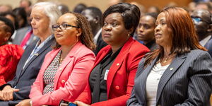 Governors Anne Waiguru (Kirinyaga), Gladys Wanga (Homa Bay) and Wavinya Ndeti (Machakos).