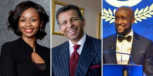 From left to right: Kenyan CEOs Leah Wambui, Sunny Varkey and Ronald Karauri.