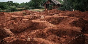 Exhumed graves in Kenya