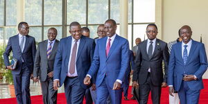 President Ruto alongside members of Cabinet during a cabinet meeting held on July 4, 2024