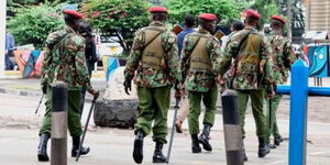 General Service Unit (GSU) officers durring a past operation in Nairobi Central Business District in 2022.