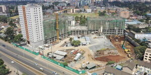 NMS Houses that are under construction in a Nairobi Estate
