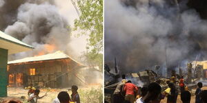 Hagadera market fire