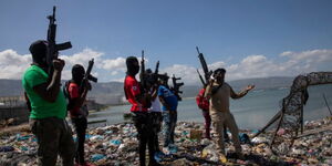 An armed gang in Haiti.