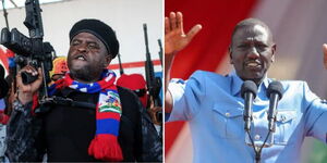 Haitian gang leader, Jimmy Cherizier, (left) and President William Ruto.