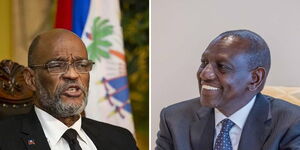 Haiti’s Prime Minister Ariel Henry (left) and President William Ruto