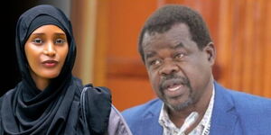 A collage of activist Hanifa Adan and Busia Senator Okiya Omtatah, November 2024.