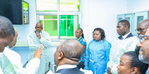 Health CS Aden Duale during the launch of the Polio Laboratory at KEMRI on Tuesday, September 16.