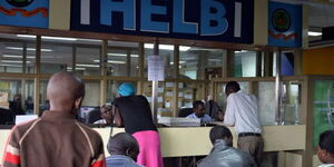 Kenyans waiting for service at Helb offices