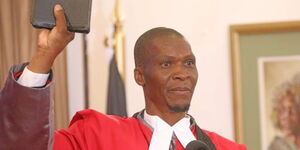 High Court Judge Prof Nixon Sifuna being sworn in 