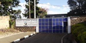 The entrance to Highway Secondary School, Nairobi.