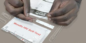 An HIV self testing kit. 