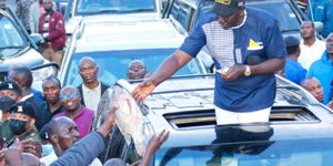 Deputy President William Ruto during his campaign trail in Homa Bay on November 11.