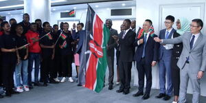 Moses Wetangula Flags off eighteen Kenyan students for the Huawei Global competition on May 20, 2024