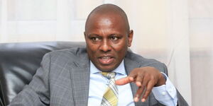 Kikuyu Member of Parliament Kimani Ichung'wah addressing a delegation at his office in Parliament on August 3, 2023.