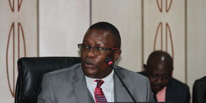 ICT CS Eliud Owalo appearing before a Parliamentary committee on April 16, 2024