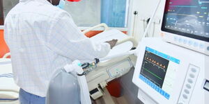 A bed in an ICU  facility in Nandi County.