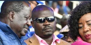 From left: Raila Odinga, Barrack Odour and Ida Odinga