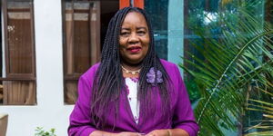 The late former Prime Minister Raila Odinga's wife, Ida Odinga, poses for a photo at her home in Nairobi in May 2024.