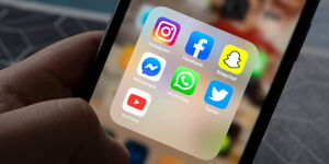 A photo of various Social Media Apps in a handset