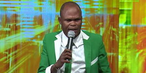 Churchill Comedian Othuol Othuol during a performance on the 