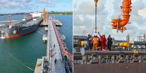 Imported oil docking at the Port of Mombasa on April 13, 2023.