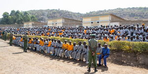 Inmates at the Naivasha Maximum Prison on February 22, 2023
