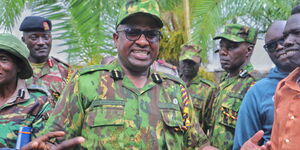 Inspector General of Police Japhet Koome during a 3-day assessment tour in Baringo County on April 2, 2024