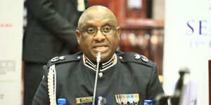 Inspector General of Police nominee Japheth Koome before a Committee in Parliament on Tuesday, November 8, 2022