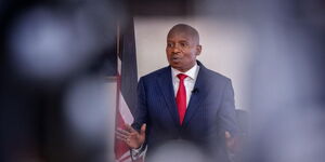 Interior CS Kithure Kindiki addresses Meru County Security and Intelligence Team on March 8, 2024.
