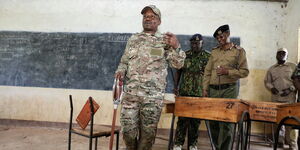 Inrerior Cabinet Secretary Kithure Kindki checking classes abandoned due to banditry in West Pokot