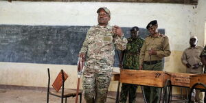 Interior CS Kithure Kindiki at Cheptulel Boys Secondary School in Sigor Constituency.