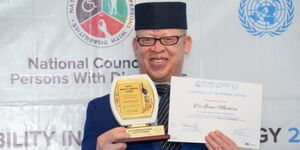 Government Spokesperson, Isaac Mwaura, receives an award on social justice and youth mentorship from the United Nations Centre in Bangkok, Thailand on Monday, August 25, 2025.