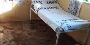 An isolation bed in a health facility