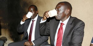 Ruto drinking Mursik