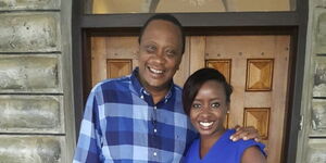 President Uhuru Kenyatta and Journalist Jacque Maribe at a past date.