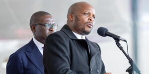 Lang'ata MP Felix Odiwuor alias Jalang'o speaking during Labor Day celebrations in Nairobi on May 1, 2024