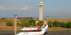 A photo of the Air Traffic Control tower at the Jomo Kenyatta International Airport on April 6, 2019.
