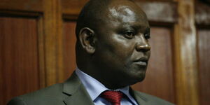 Ex- Kasarani MP John Njoroge Chege at the Milimani law court